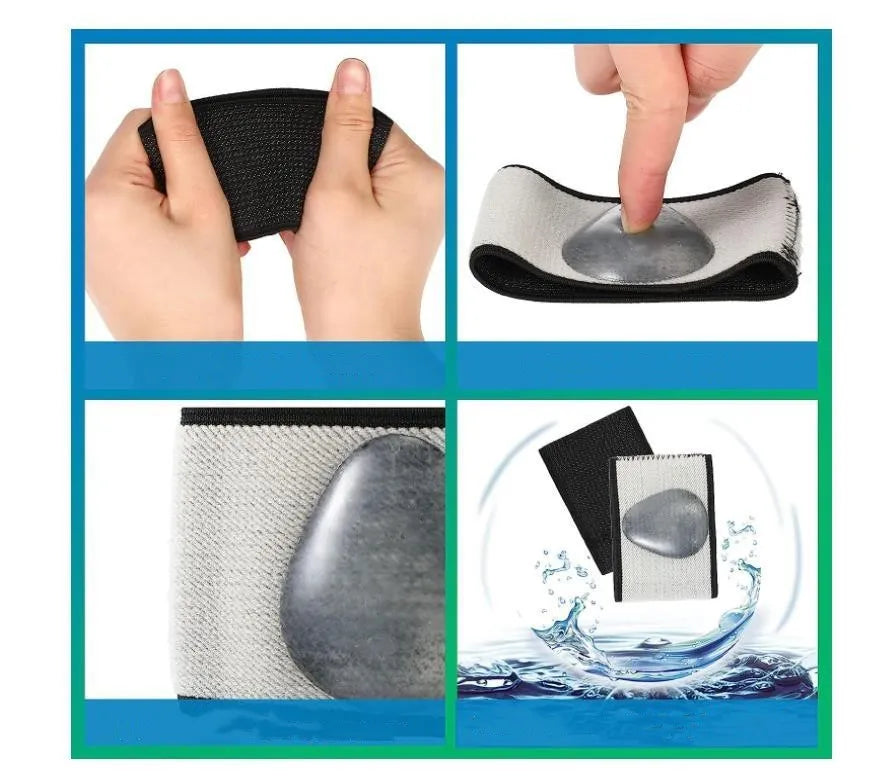 Elastic flat foot arch support bandage in heart and ordinary styles.