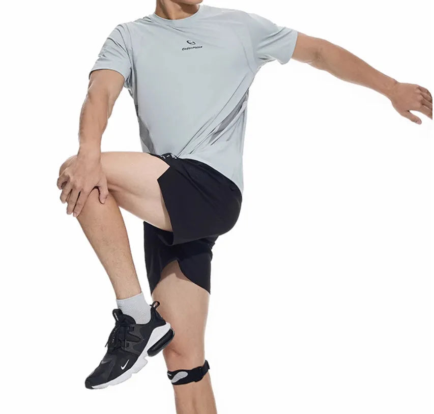 Men's running shorts with laser stitching and stretch fabric for training workouts