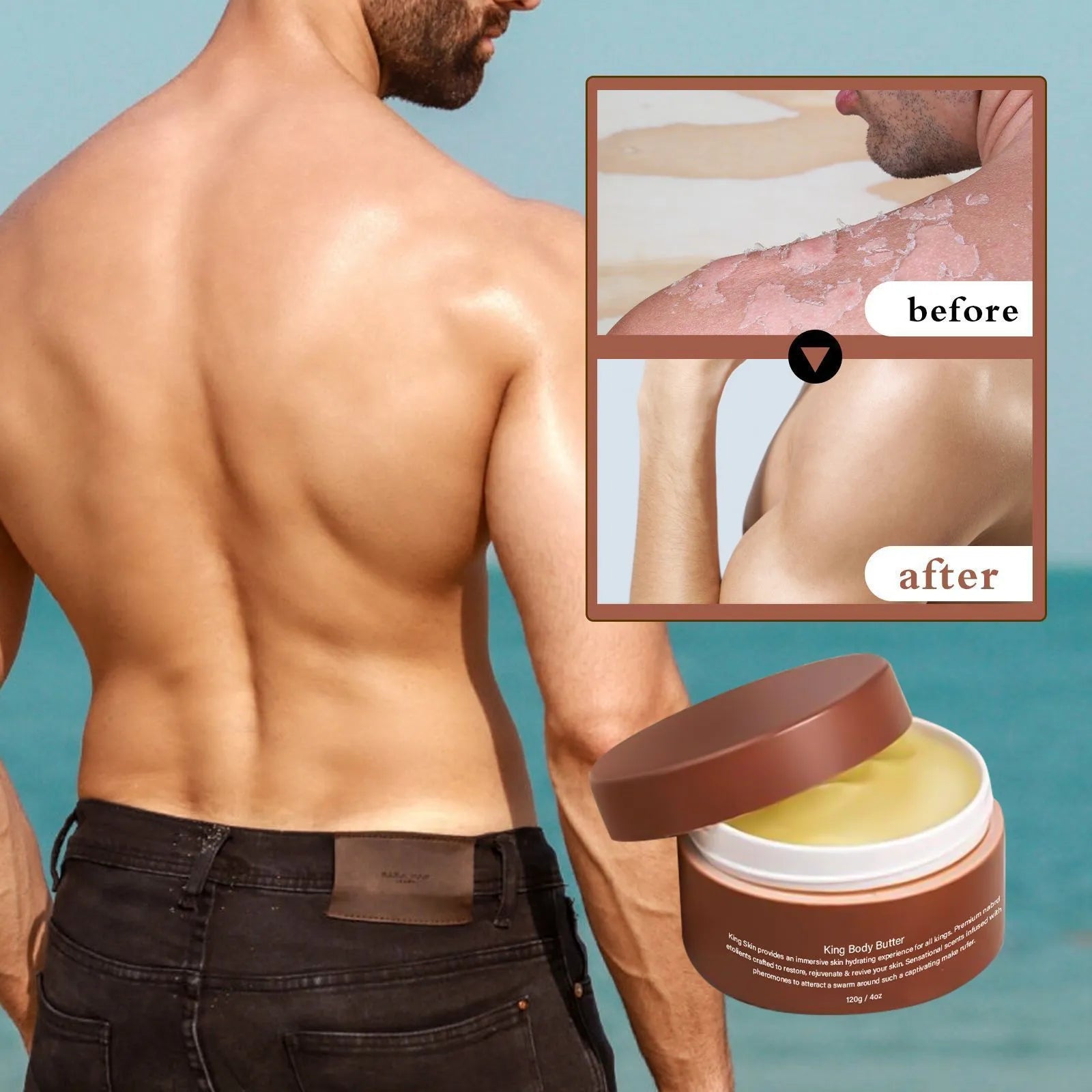 Gulong body moisturising cream jar containing 120g of product for universal skin types