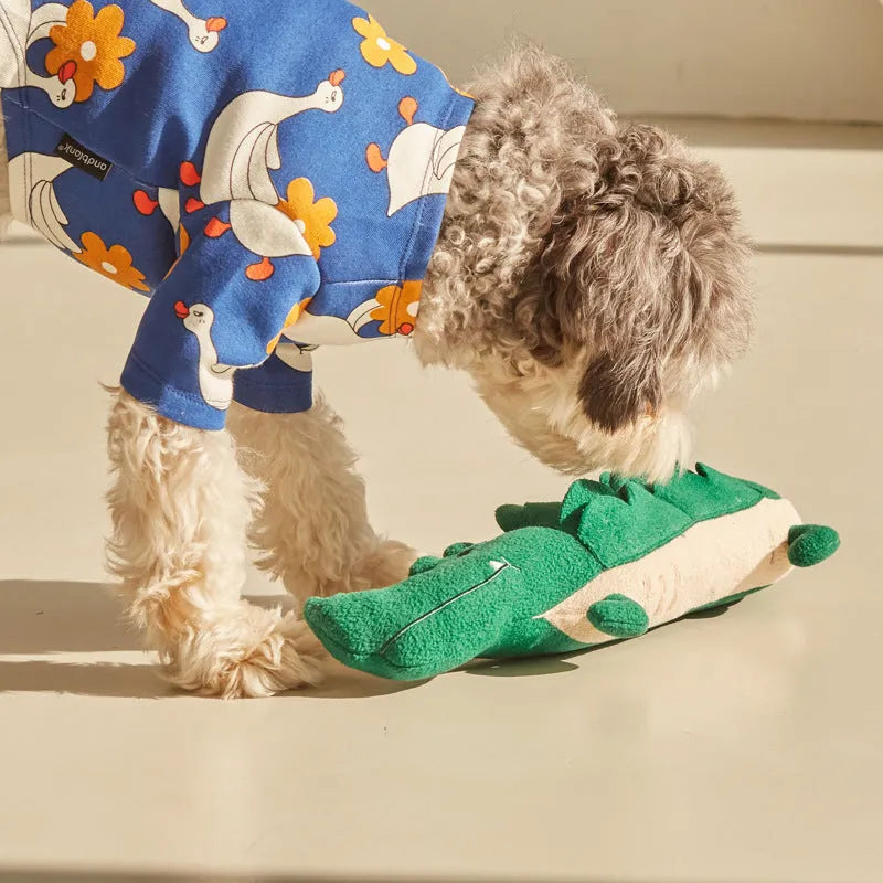 Green plush toy dog soft cuddly toy measuring 35cm long