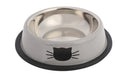 Set of stainless steel pet bowls in multicolour with non-slip base, 11.5 cm wide, for cats and small dogs