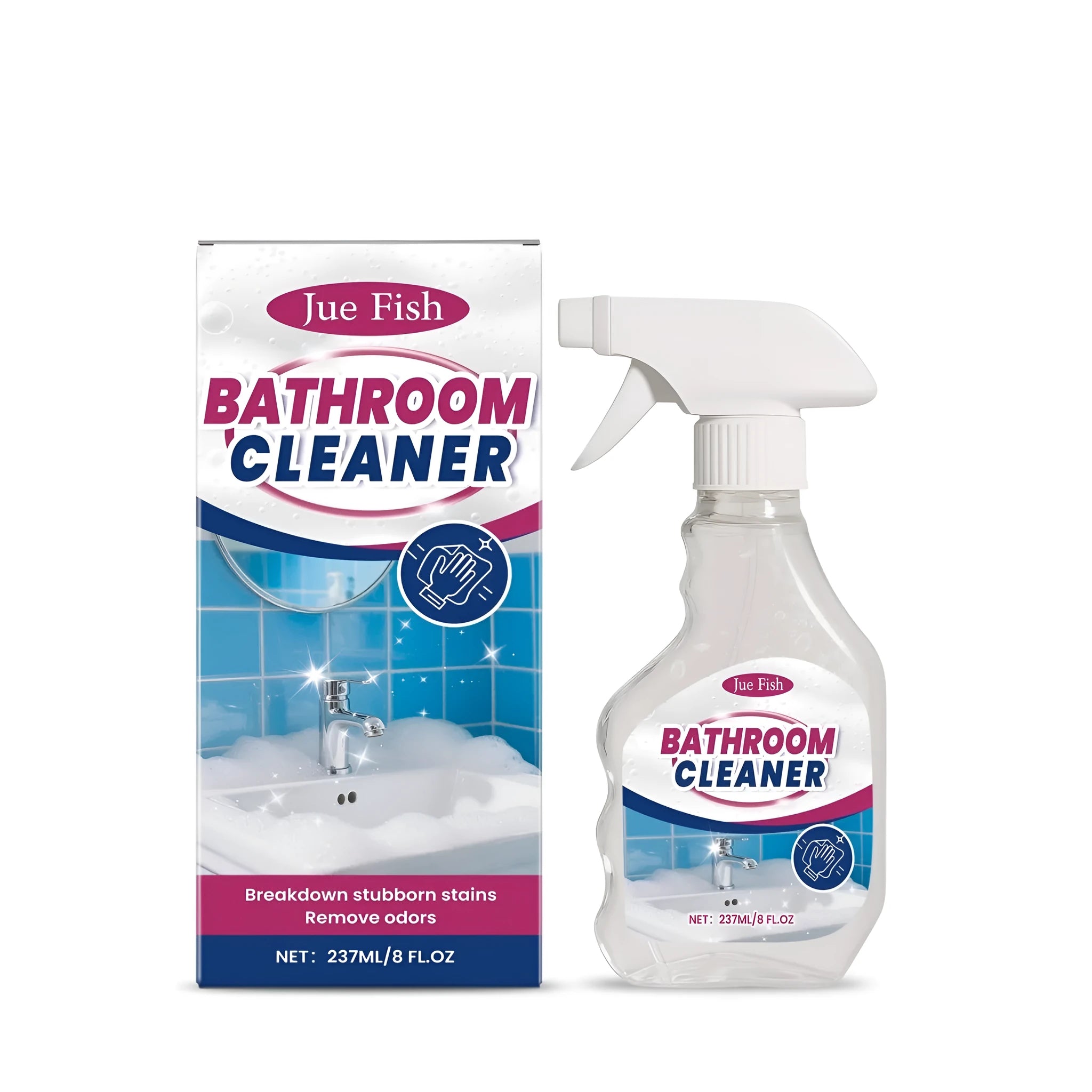 237ml bathroom cleaner spray bottle for limescale and hard water stain removal