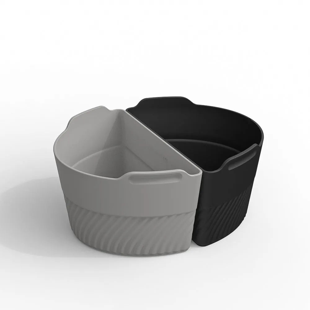 Silicone slow cooker liner non-stick pan easy clean pot liner modern simplicity Type A Gray Blue