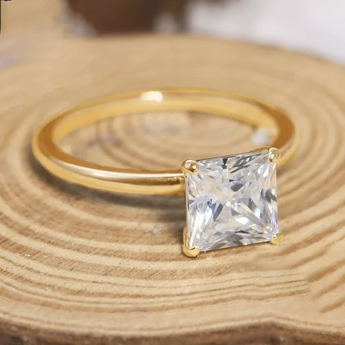 Polished 925 silver geometric simple ring for women on a white background.