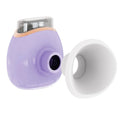 White and purple portable eye humidifier with charging cable and English manual