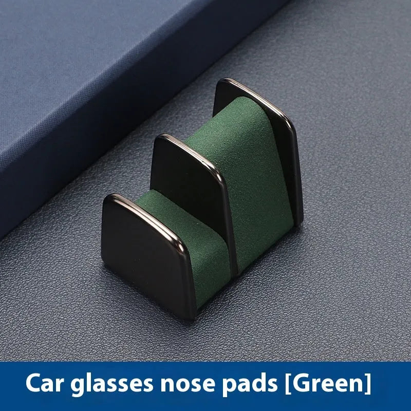 Zinc alloy leather car dashboard sunglasses clip in four colour options