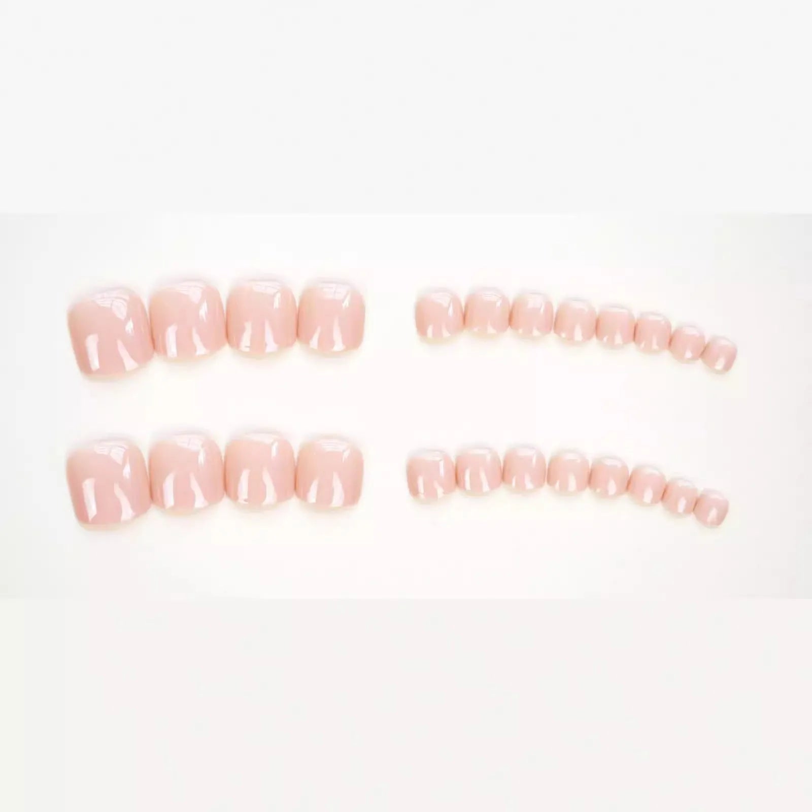 Fashion personality toe nail stickers in J-52 skin colour with glue type adhesive