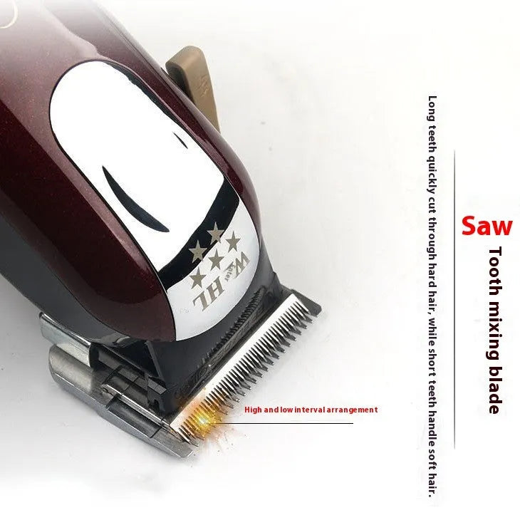 Charging hair clipper set with European, American and British plug adapters