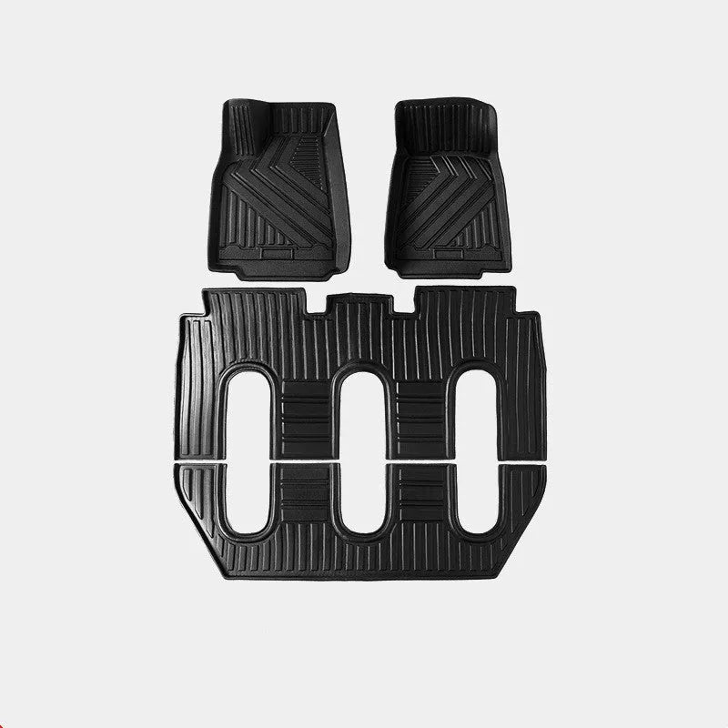 TPE rubber waterproof floor mats and trunk liner for Tesla Model X interior protection