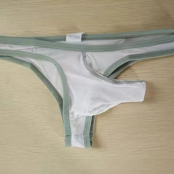 Men's ice silk briefs with elephant nose pouch design in multiple colours
