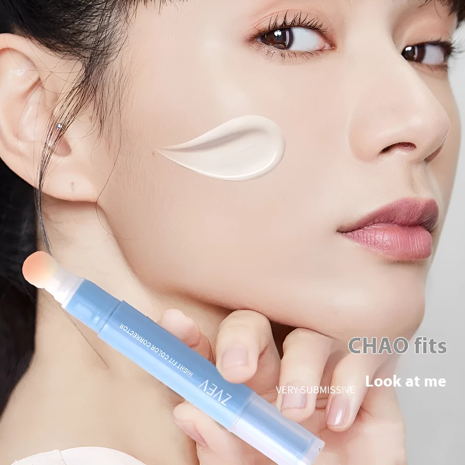 Concealer pen cream with sponge brush head applicator in choice of three colour classifications.