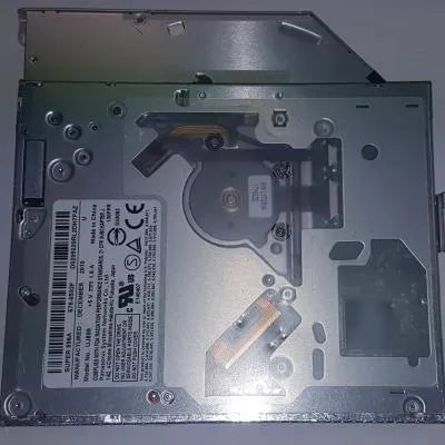 Silver SATA optical drive for MacBook Pro 13-inch laptops measuring 128x128x9.5mm
