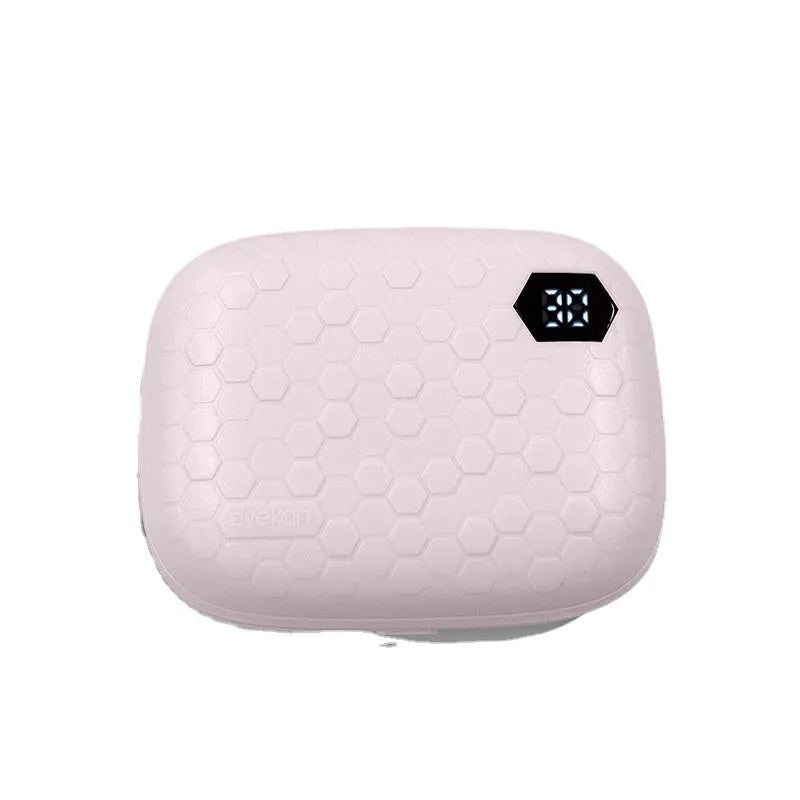 Compact pearl white automatic ultrasonic cleaning machine for glasses and contact lenses