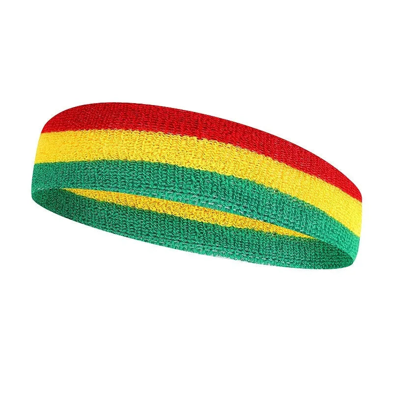 Adult sports headband in multiple colour combinations for running, basketball, and cycling activities