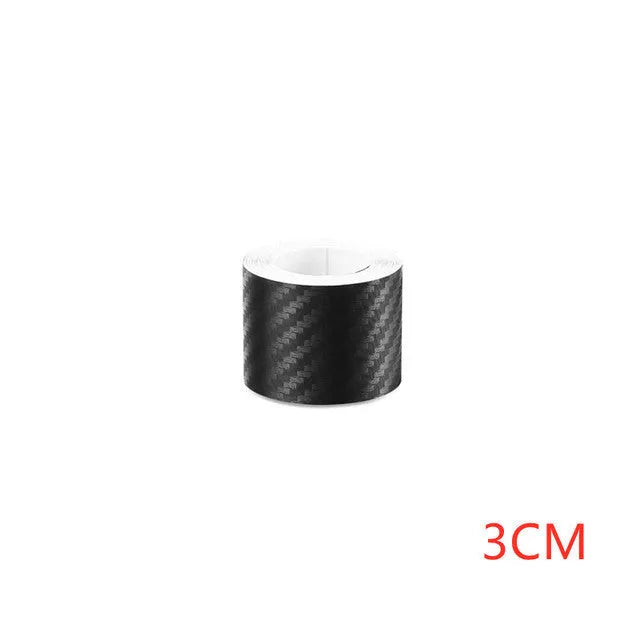 Matte black 3D carbon fibre protective vinyl roll for car door sills and bumpers