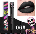 Halloween creative makeup retro matte gold silver lip gloss in test tube skull packaging