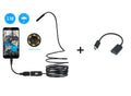 OWSOO USB endoscope camera with 5 metre cable, 6 LED lights, and magnet hook accessories
