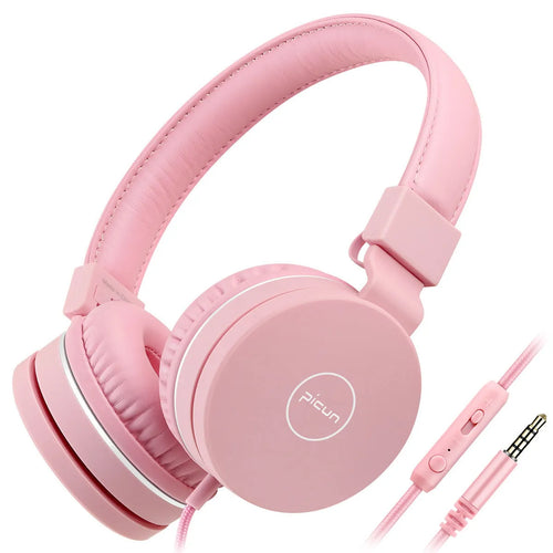 Bengoo C30 wired over-ear headphones with microphone in mint green colour, showing braided cable and protein ear cushions.