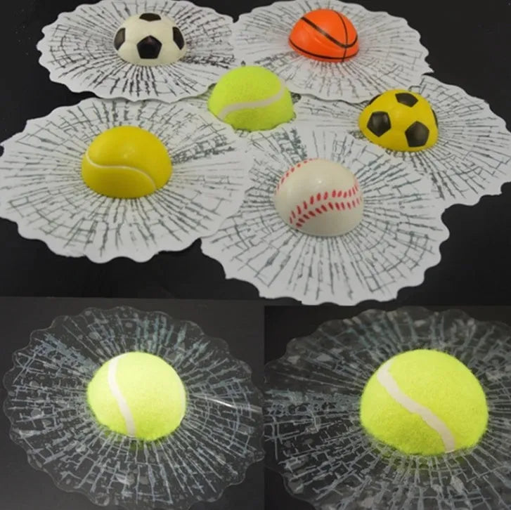 Car 3D sports ball air freshener set of six with basketball, football, tennis, and baseball shapes in PVC/EVA