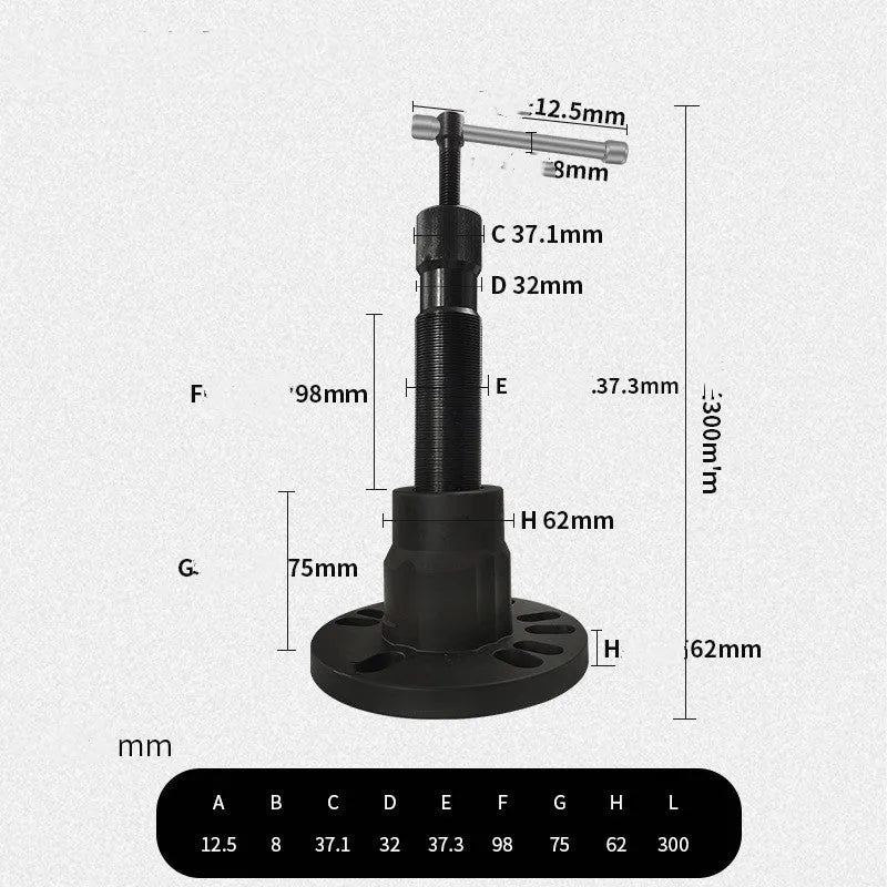 Chrome vanadium steel hub puller tool for electric tricycle and motorcycle brake drum removal.