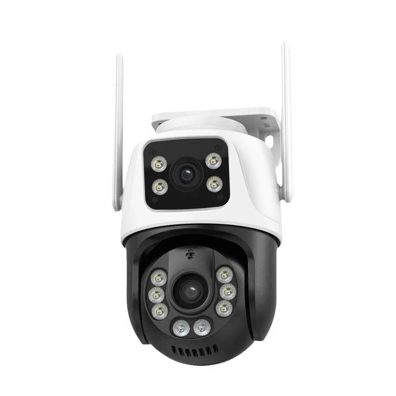 Wireless outdoor security camera system with dual screen monitoring and 3MP HD binocular camera