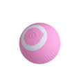 Blue silicone gravity rolling cat teasing ball on a light floor