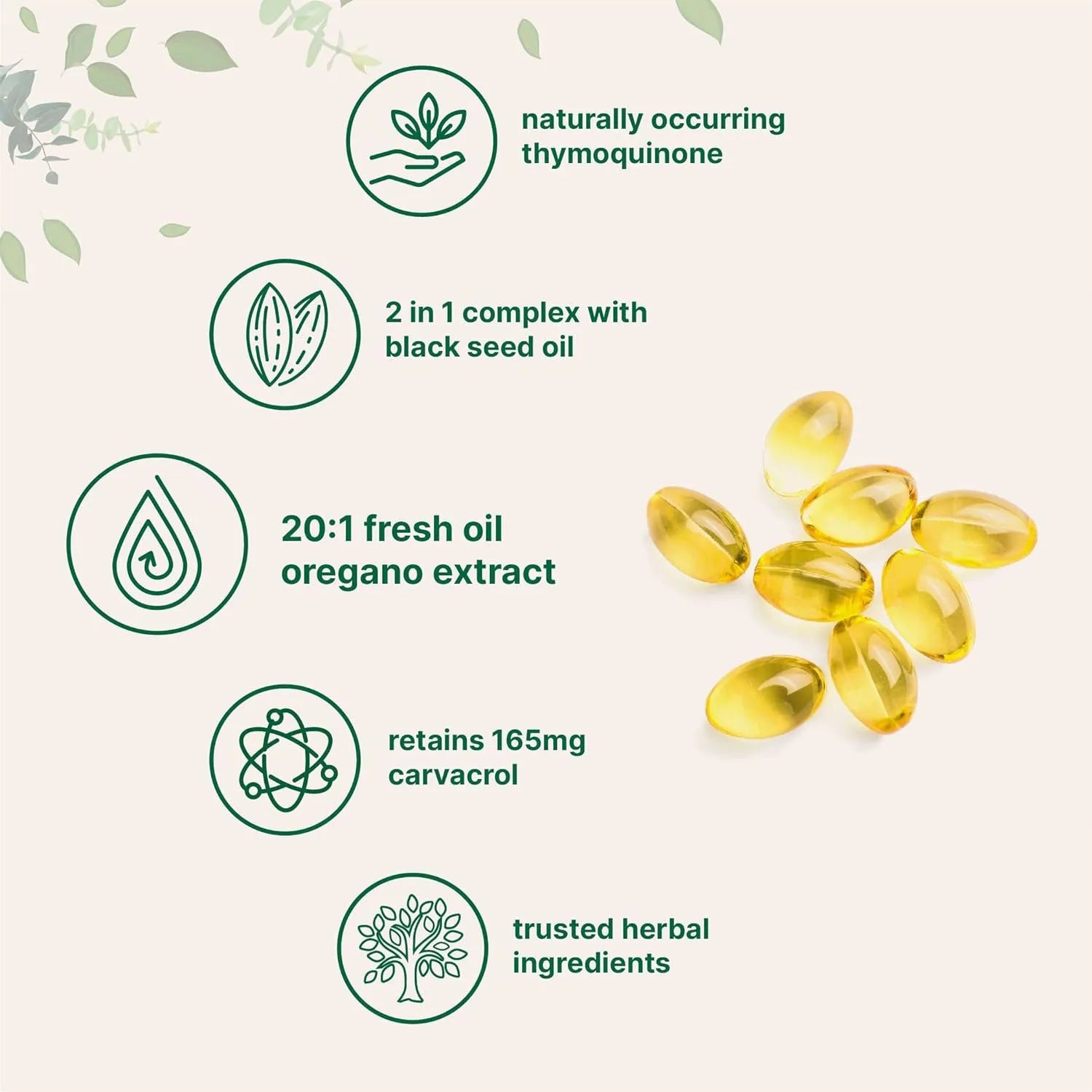 Butter Black Seed Oil Soft Capsules bottle showing 180 or 300 tablet packaging options