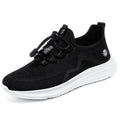 Lightweight soft bottom casual shoes for middle-aged women, black slip-on shallow mouth design