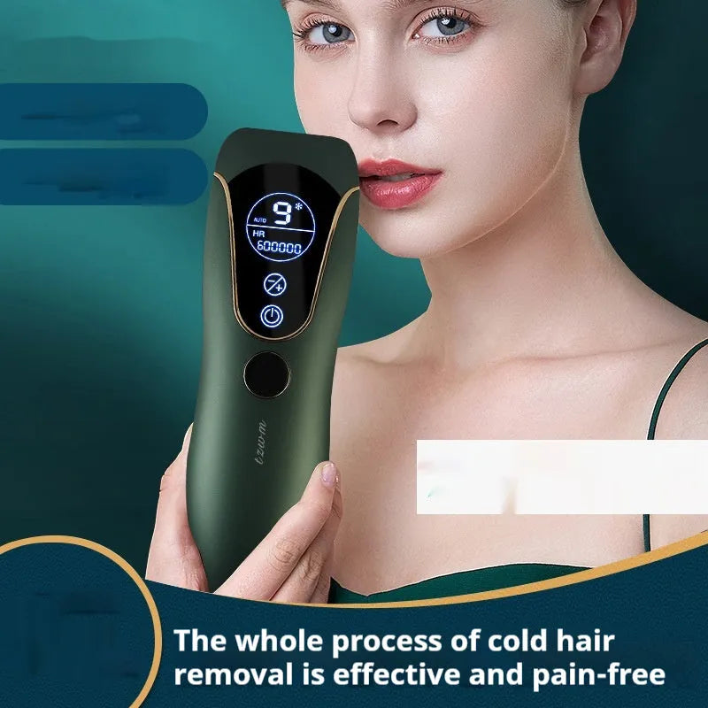 Freezing point hair removal device in sundial colours for body, face and leg use