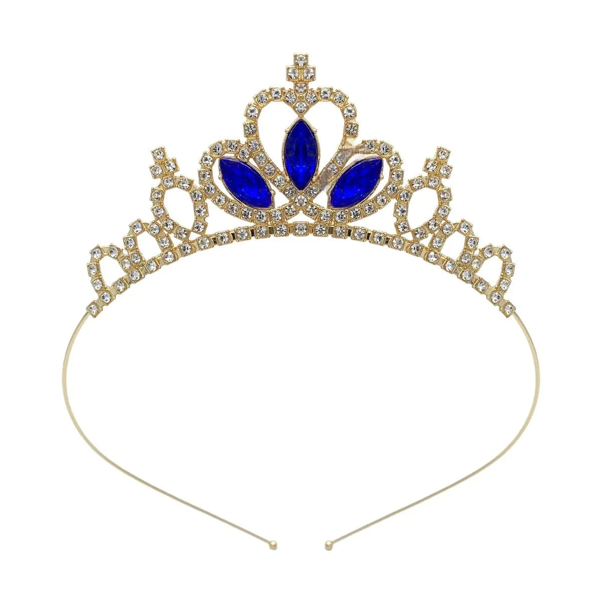 Girl's alloy princess crown with electroplated finish and crystal accents