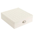 Large capacity red jewellery storage box with compartments for necklaces and rings