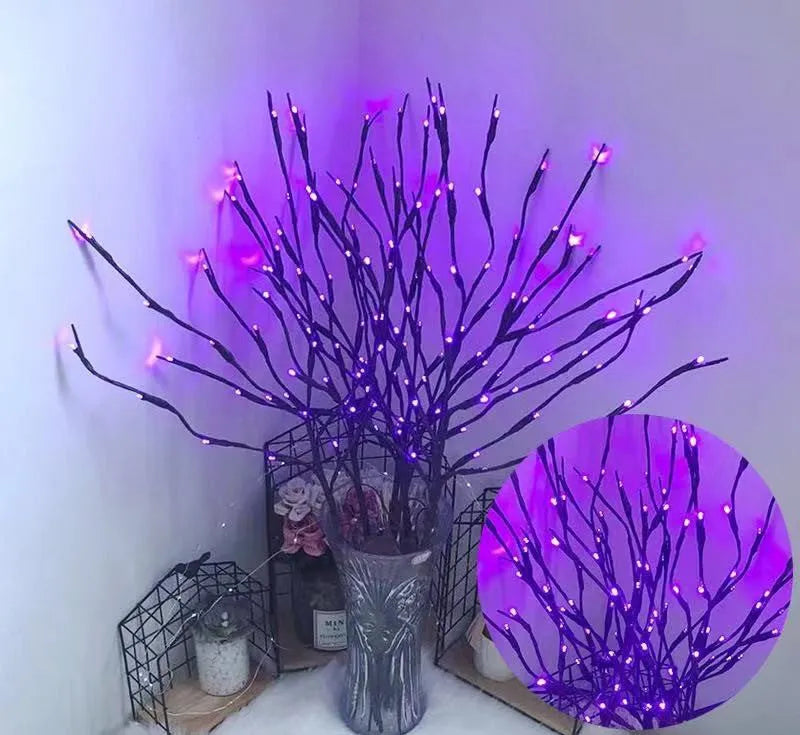 LED simulated branch tree light in vase with colourful lighting options