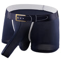Men's ice silk boxer shorts in a solid colour on a mid-waist mannequin, showing the lightweight fabric and standard cut.