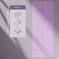Blue folding TPE gymnastic mat showing its six-fold design and non-slip surface texture.