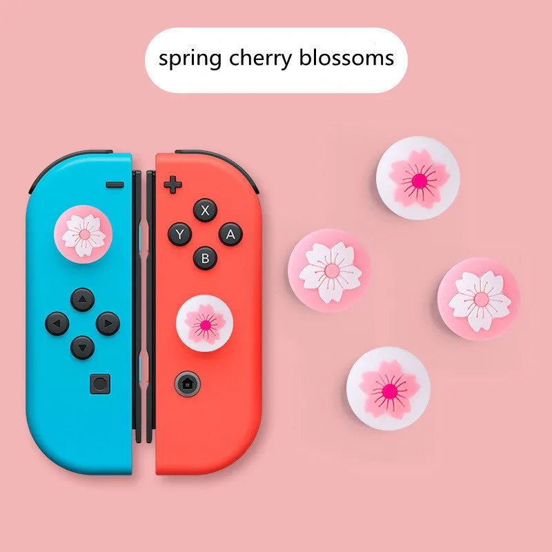 Silicone protective sleeve and joystick caps for Nintendo Switch Lite controller in various colour combinations