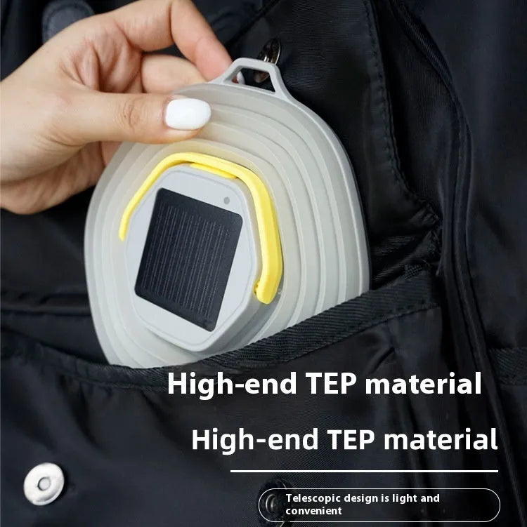 White rechargeable camping lantern with large LED light capacity for tents