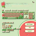 Watermelon themed mechanical keyboard key caps with five-sided sublimation printing on PBT material