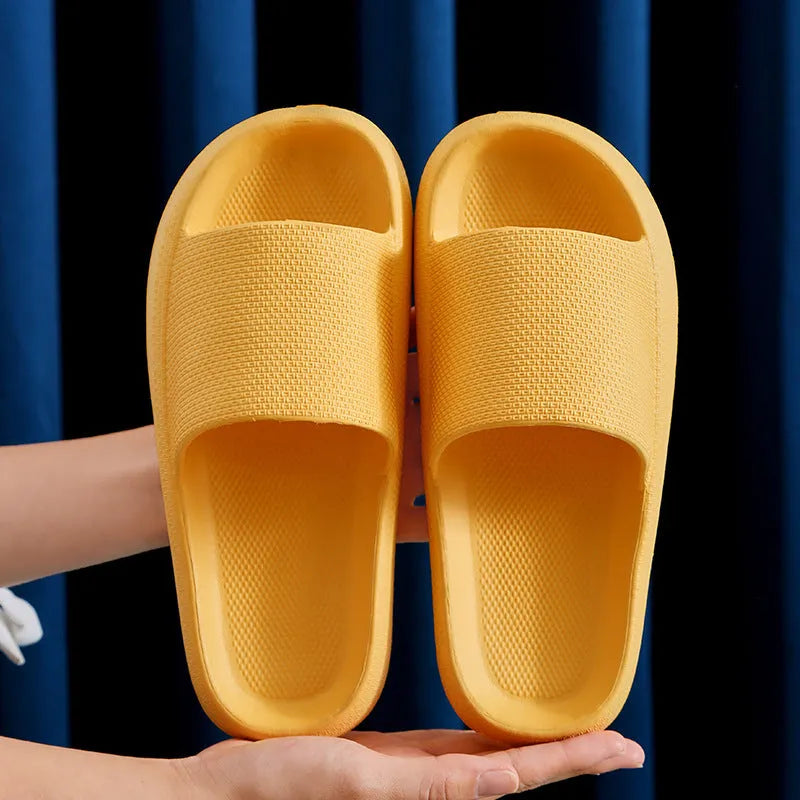 EVA flip flops slippers for women men soft anti-skid sole thick 3.5cm bathroom wear