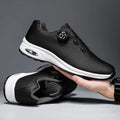 Low top casual shoes with mesh upper and cross strap design in black or white colour options
