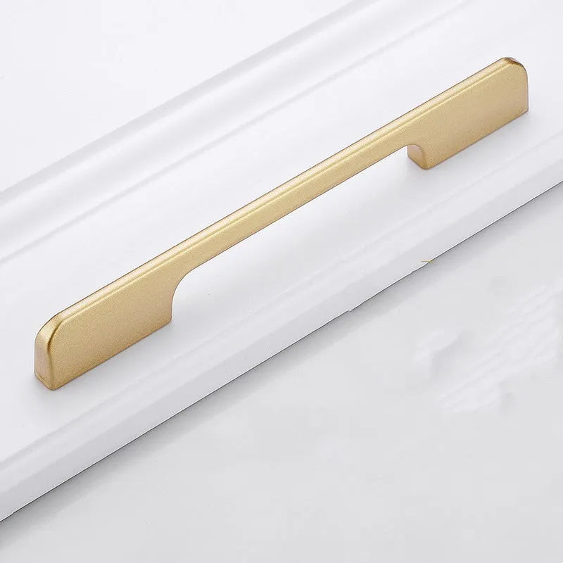 Gold T shape aluminium alloy single hole cabinet handle with modern design