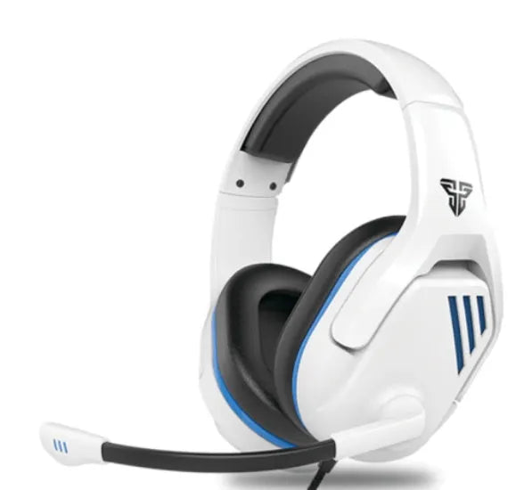 MH86 black and white wired esports gaming headset with large ear cups and a 2 metre cable