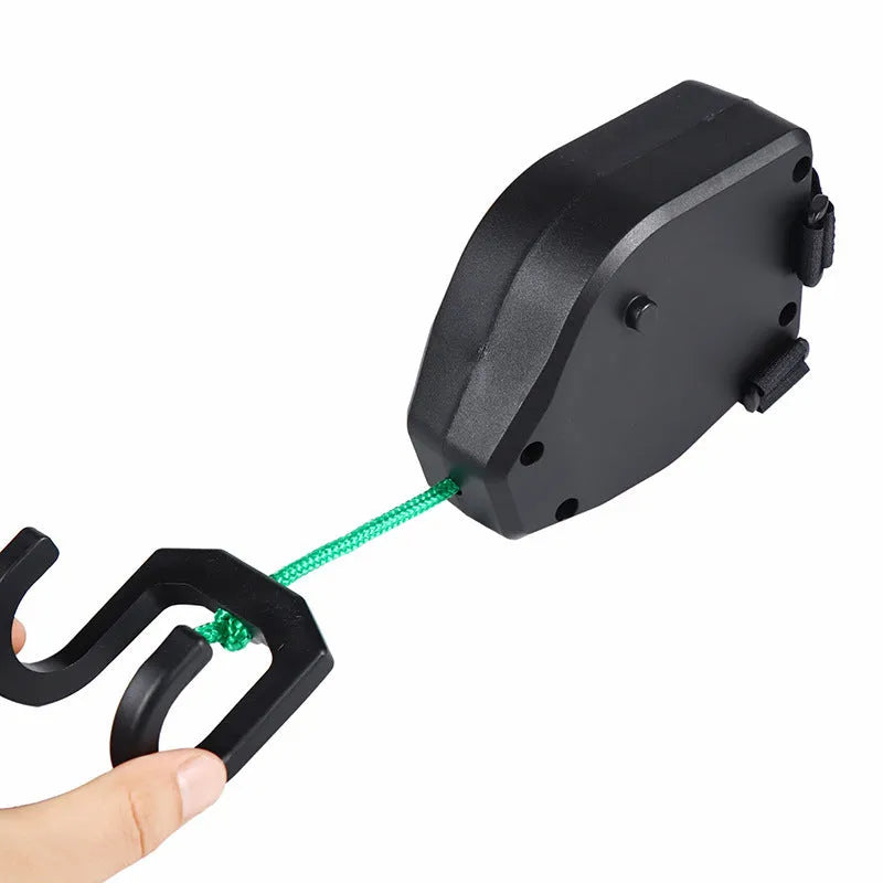 Black plastic and resin mountain bike trailer traction rope measuring 1.3 metres for parent-child cycling