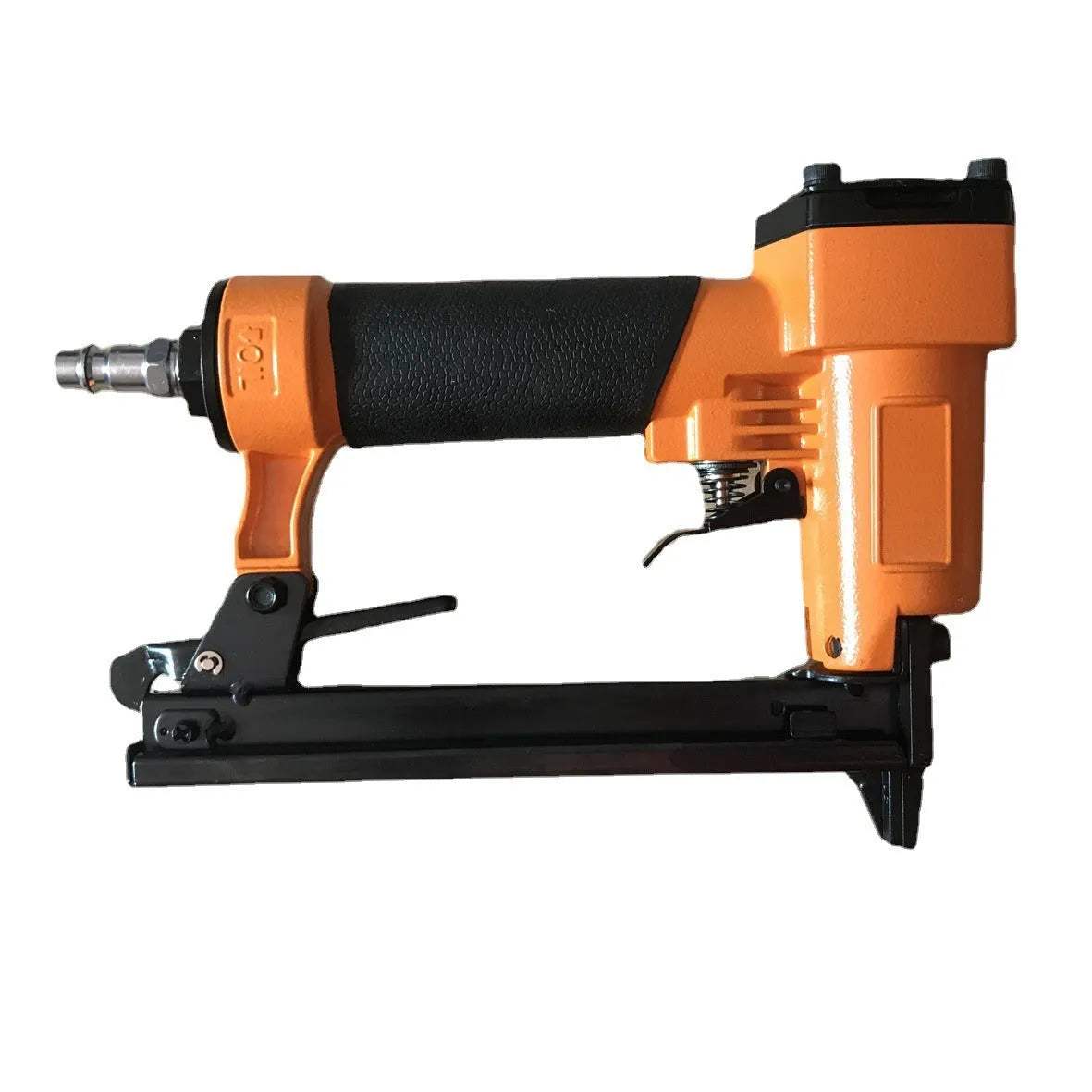 Blue U-type pneumatic strip nail gun for air compressor with 8mm inlet connection