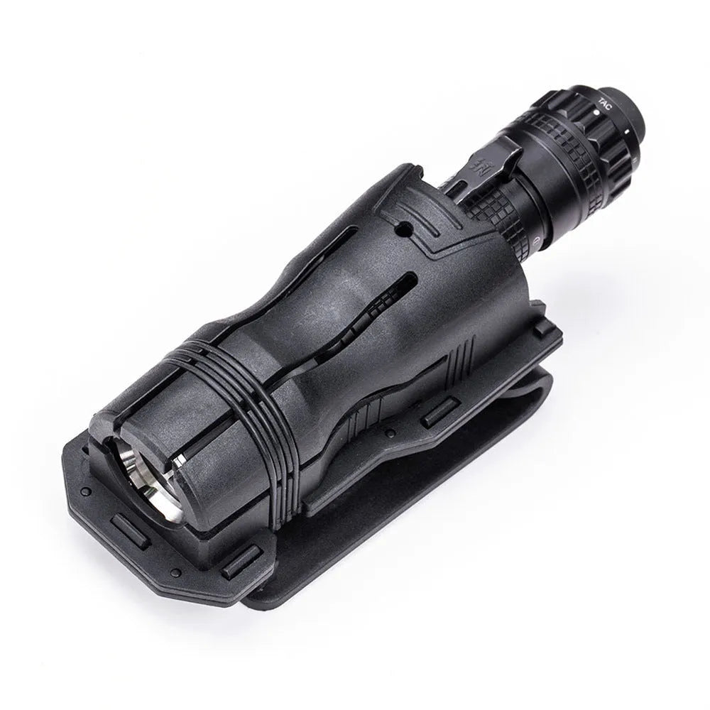Black nylon glass fibre 360-degree rotating tactical torch quick pull sleeve for 27-30mm flashlights