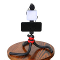 LED mini square outdoor pocket light tripod with top flash measuring 7.3cm by 2.8cm by 8.4cm