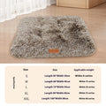 Thick warm plush pet cushion mat for dog or cat kennel bed in light grey colour
