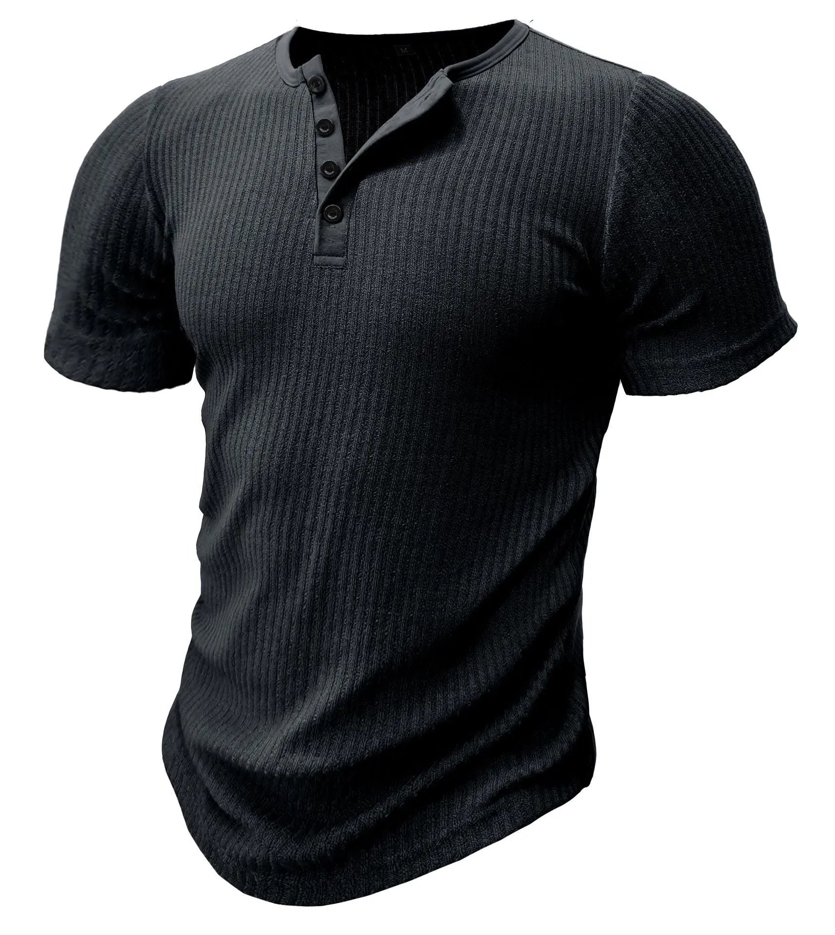 Men's slim-fitting sports T-shirt in polyester available in five colours with muscle emphasis design