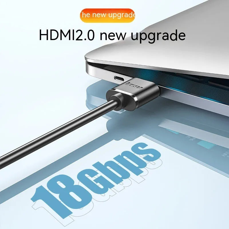 Gold-plated HDMI video cable with thin, flexible black wire available in multiple lengths.