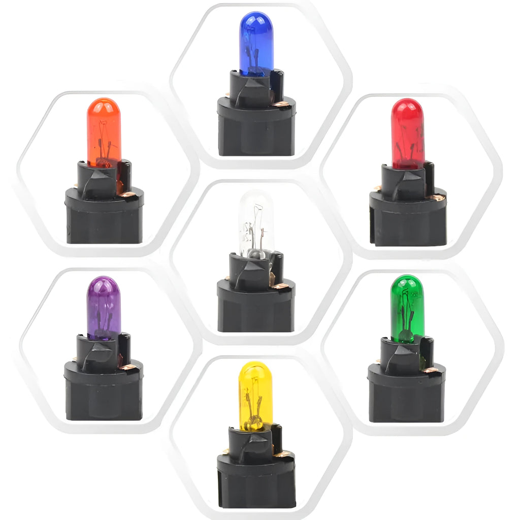 T5 12V 1.2W quartz glass car bubble meter indicator light for dashboard gauges