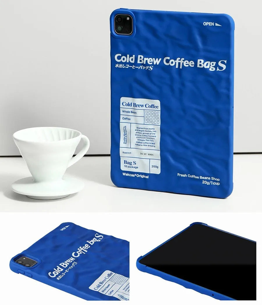 Blue flat soft TPU protective case for Apple iPad, compatible with multiple model sizes including 11 inch and 10.2 inch